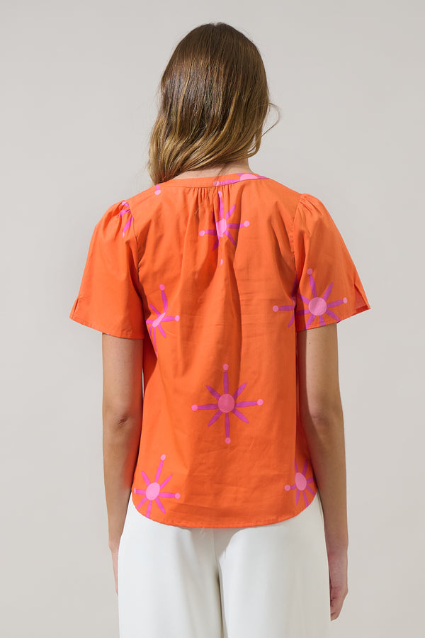 Sugarlips Karani Starburst Xoey Split Neck Top