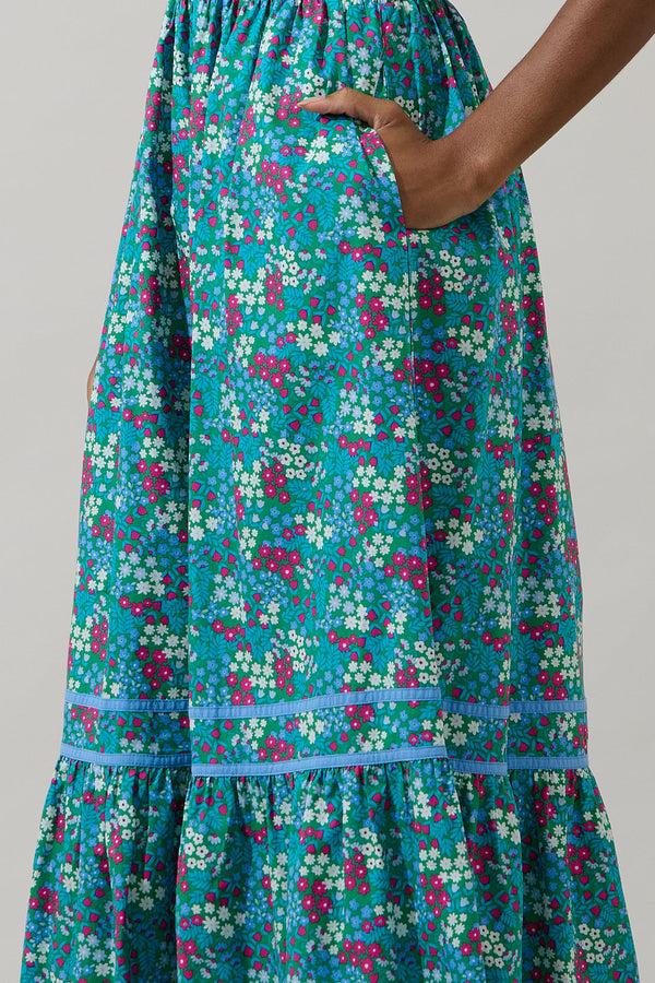 Sugarlips Karela Blossom Ordy Smocked Midi Dress