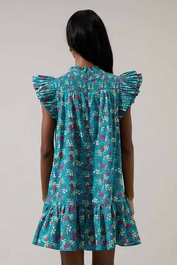 Sugarlips Karela Blossom Rhona Smocked Mini Dress