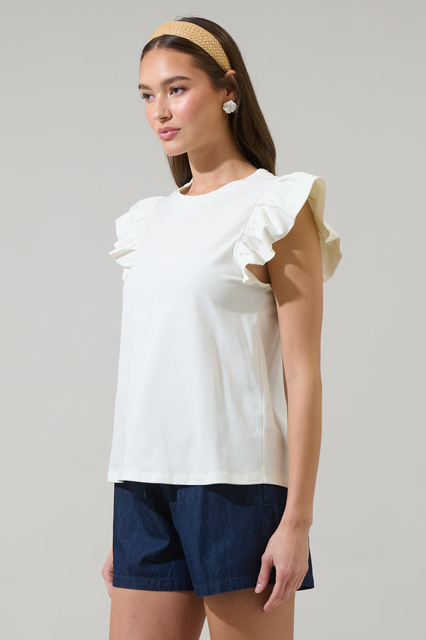Sugarlips Karis Ruffle Knit Top