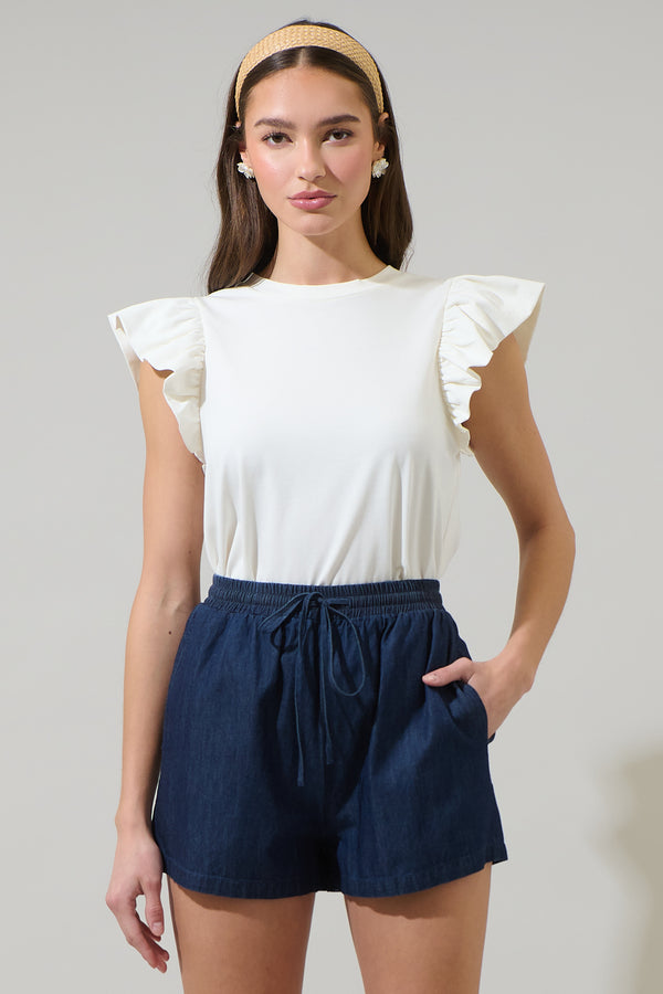 sugarlips Karis Ruffle Knit Top