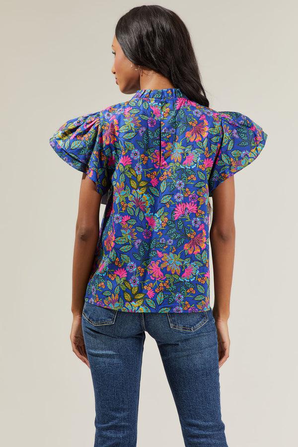Sugarlips Karol Floral Ruffle Top