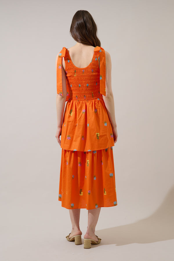 Sugarlips Kasia Smocked Midi Dress Denvie Floral
