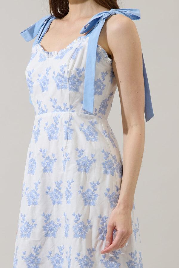 Sugarlips Kassie Eyelet Smocked Midi Dress