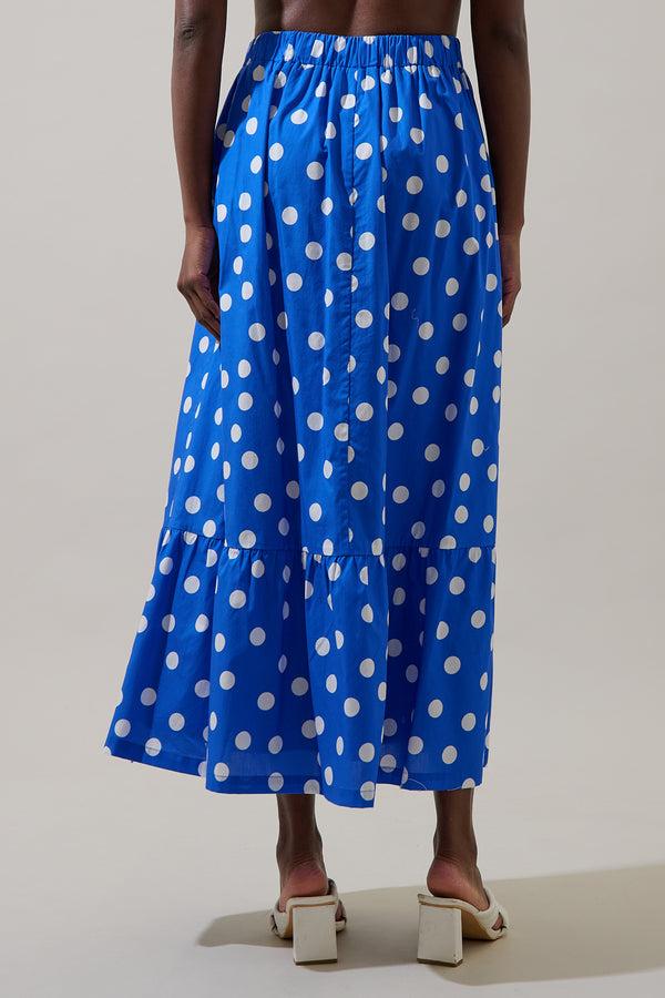 Sugarlips Katana Dot Pleated Maxi Skirt