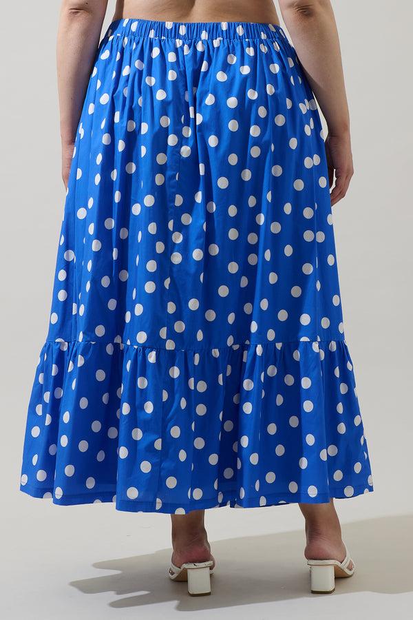 Sugarlips Katana Dot Pleated Maxi Skirt Curve