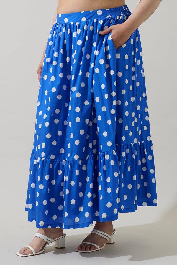 Sugarlips Katana Dot Pleated Maxi Skirt Curve