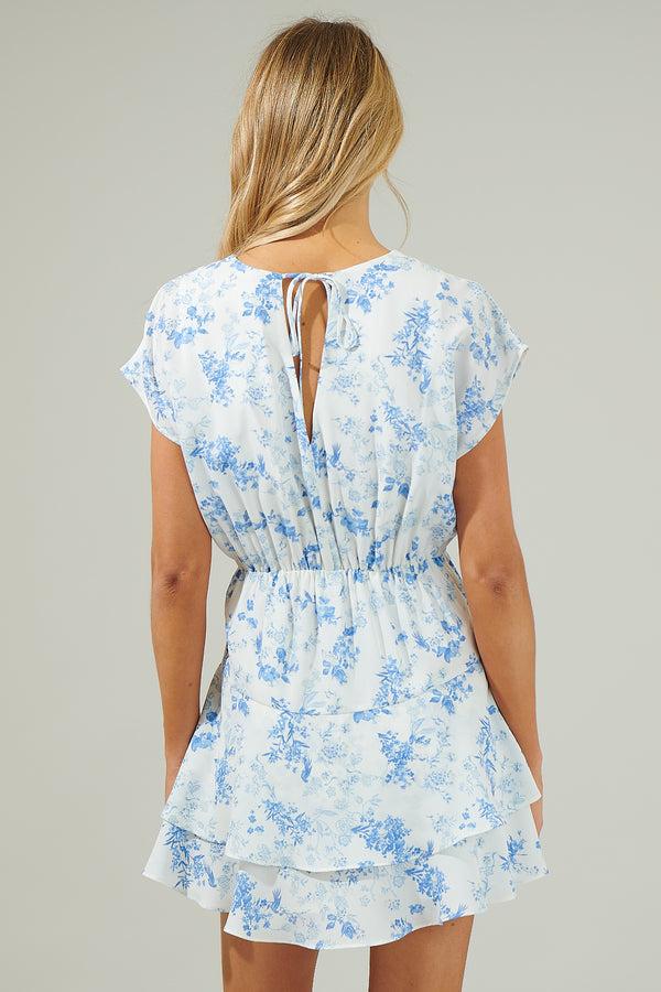 Sugarlips Katarini Floral Print Ruffled Mini Dress