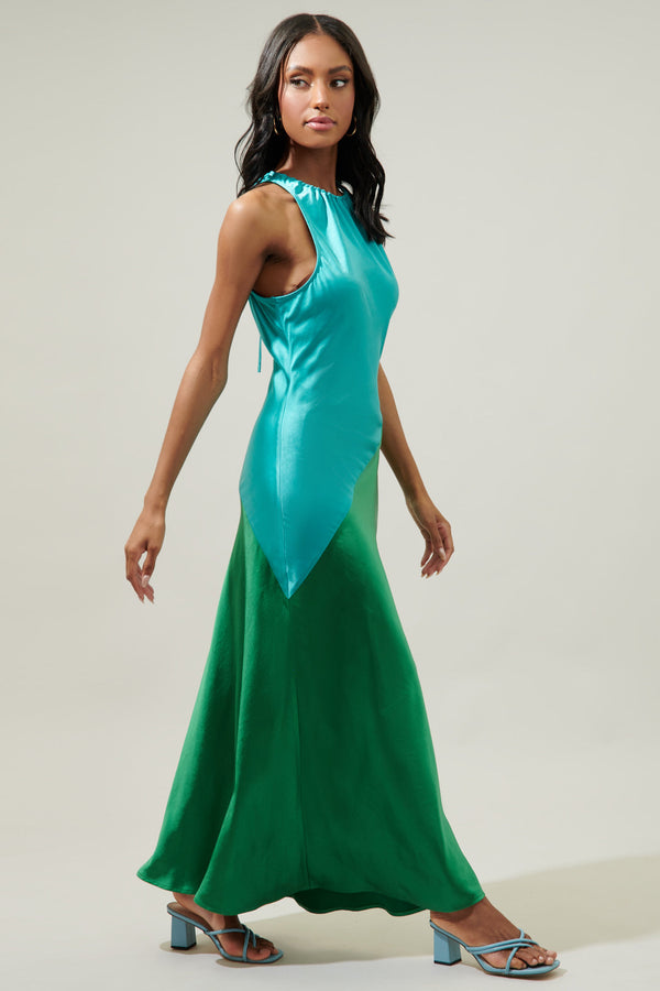 Sugarlips Kavela Color Block Sheath Maxi Dress
