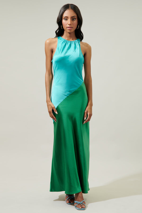 Sugarlips Kavela Color Block Sheath Maxi Dress