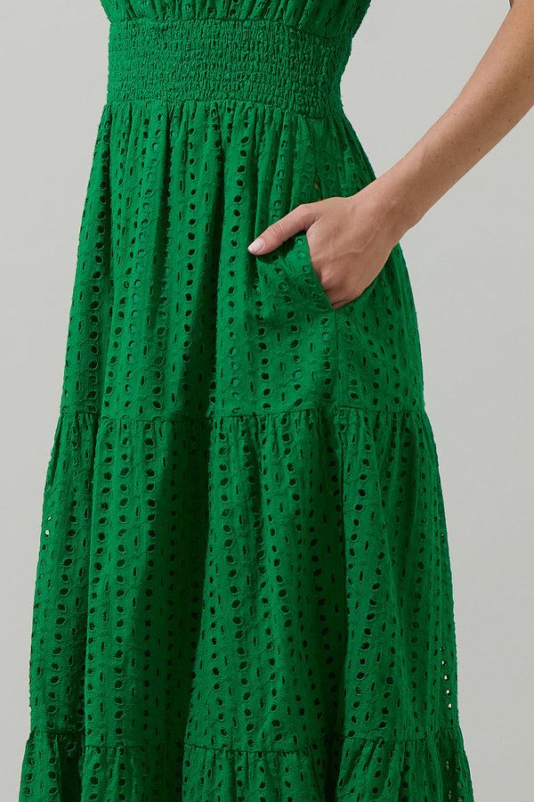 Sugarlips Kaylie Eyelet Bey Tiered Maxi Dress