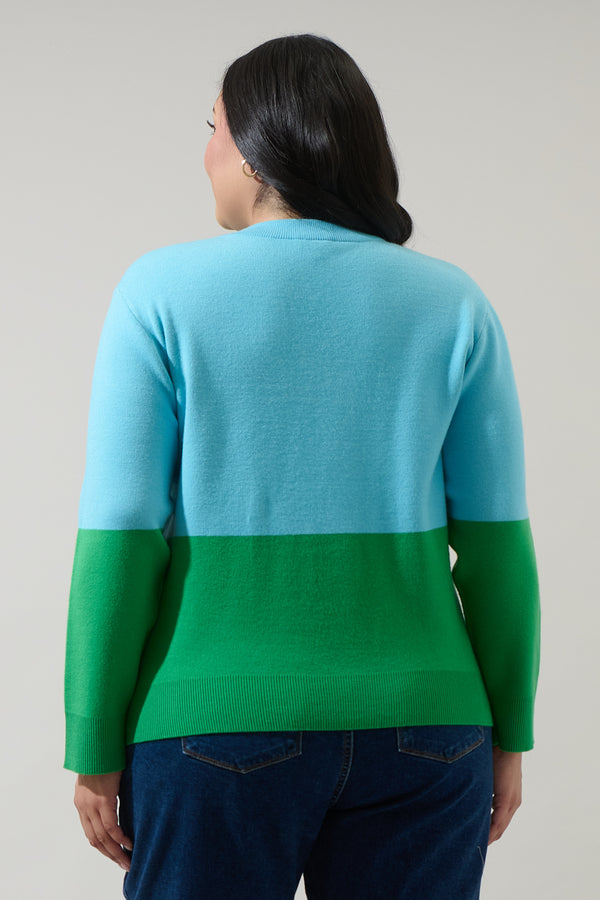 Sugarlips Kelsey's Farm Multi Knit Sweater Curve