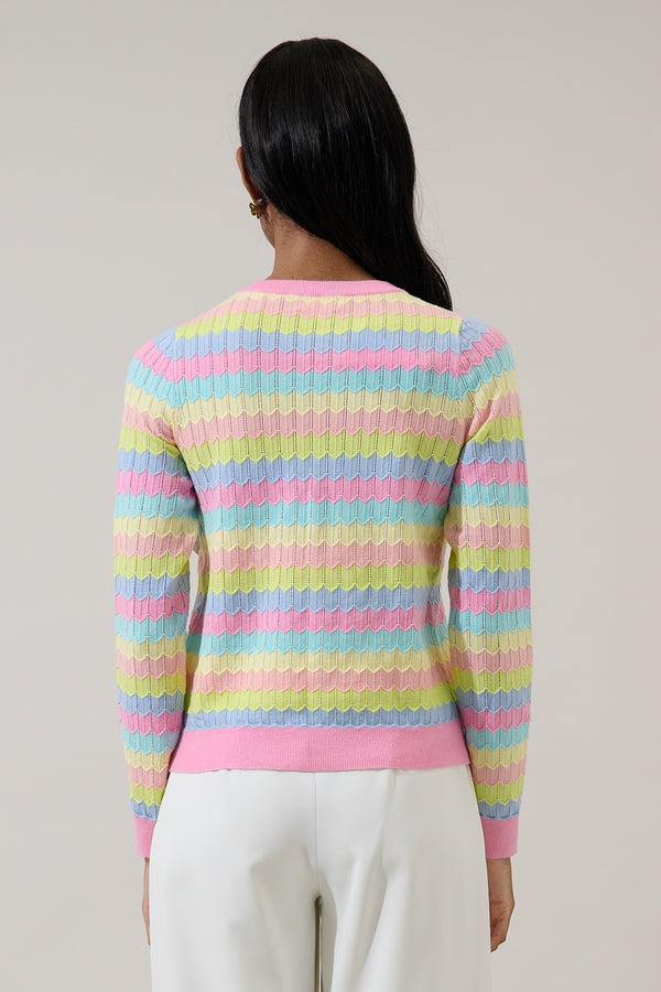 Sugarlips Kelsie Rainbow Knit Sweater