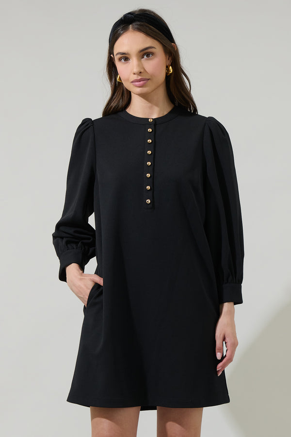 sugarlips Kenny Button Up Shift Mini Dress