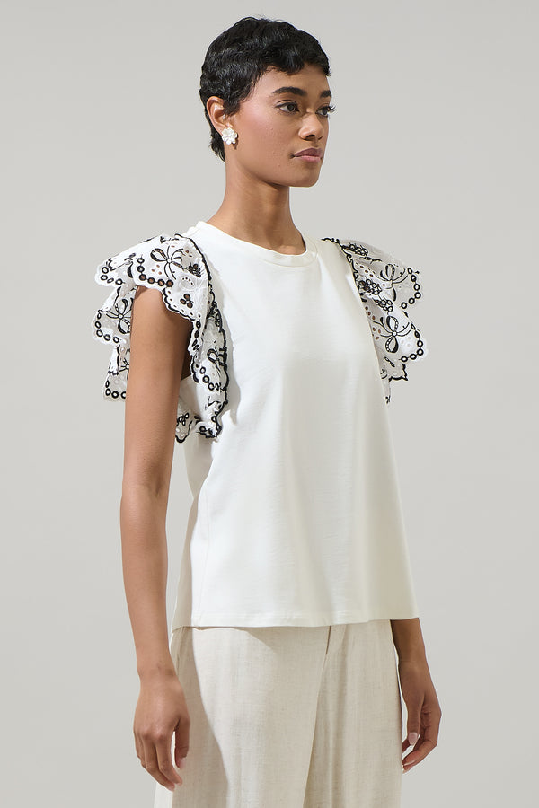 Sugarlips Keny Ruffle Knit Top