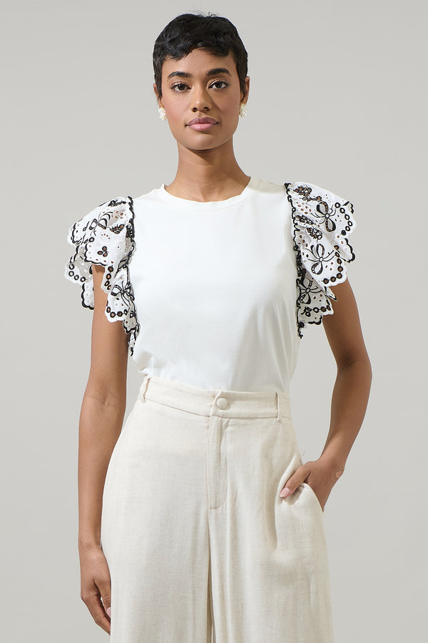 sugarlips Keny Ruffle Knit Top