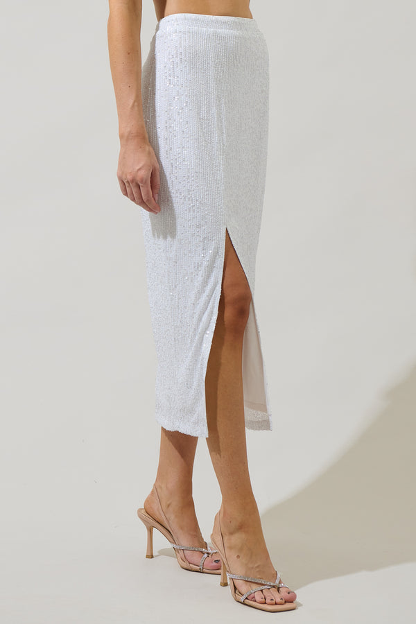 Sugarlips Kenzy Sequin Friday Nights Midi Skirt