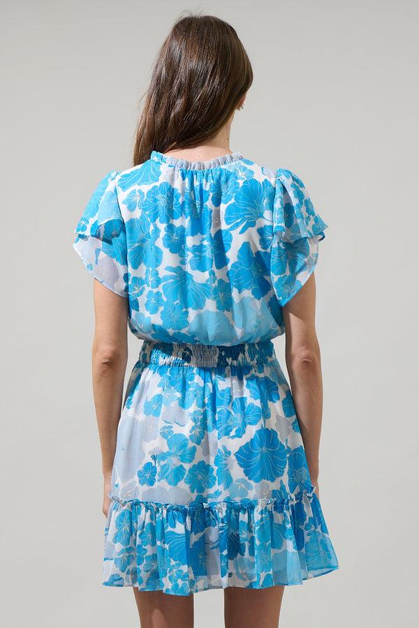 Sugarlips Kerela Floral Bumble Ruffle Mini Dress