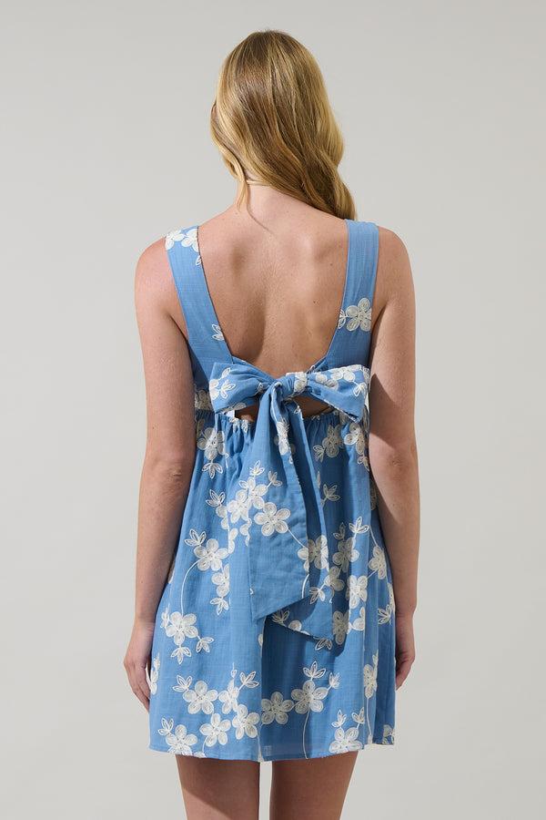 Sugarlips Keren Embroidered Empire Mini Dress