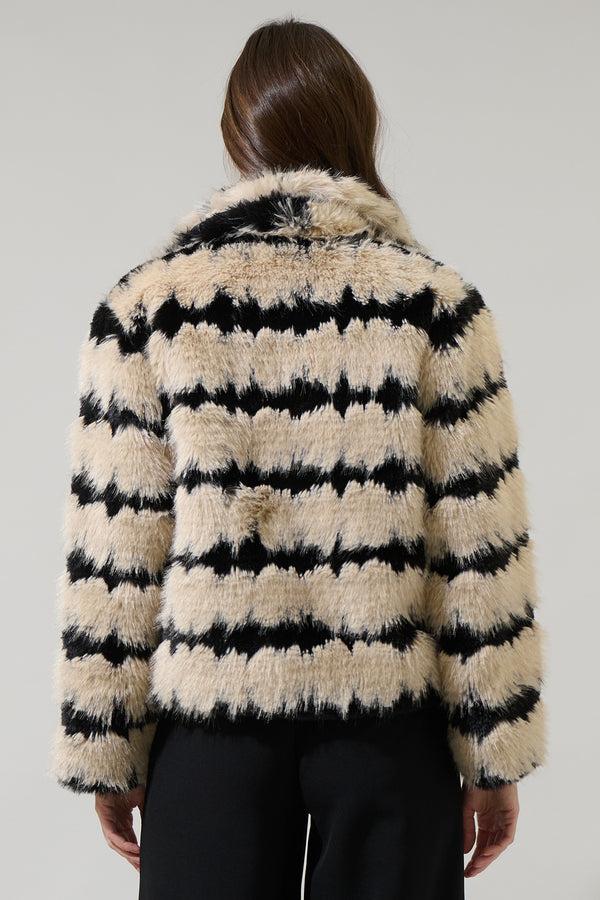 Sugarlips Kerry Striped Faux Cropped Jacket