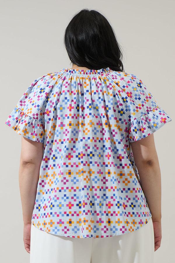 Sugarlips Kessa Geo Macy Ruffle Top Curve