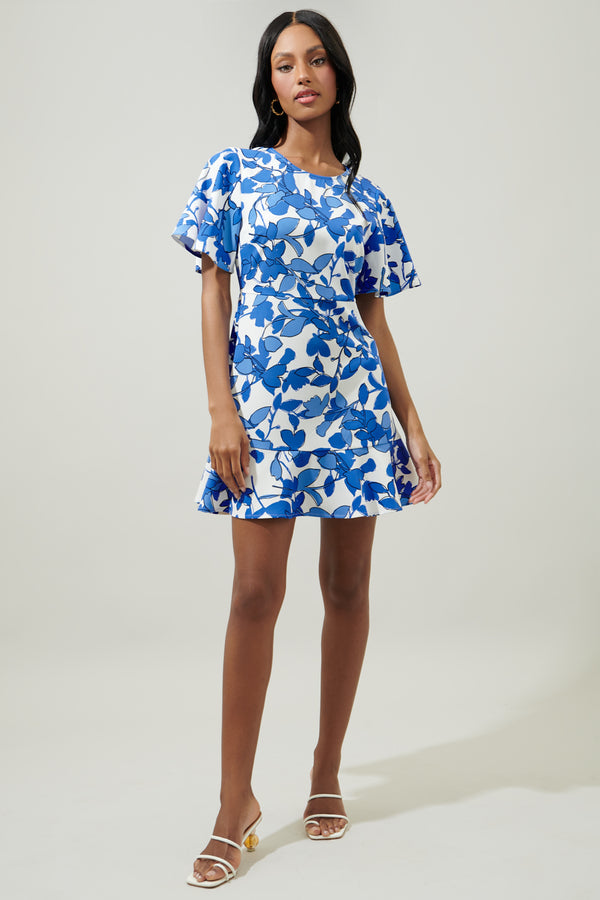 Sugarlips Khol Floral Flouncy Mini Dress