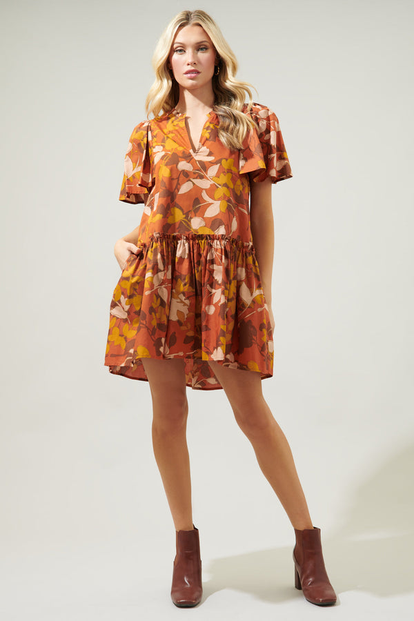 Sugarlips Khol Maple Rock A By Trapeze Mini Dress