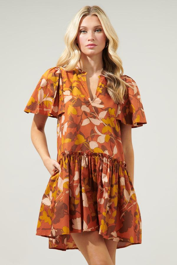 sugarlips Khol Maple Rock A By Trapeze Mini Dress