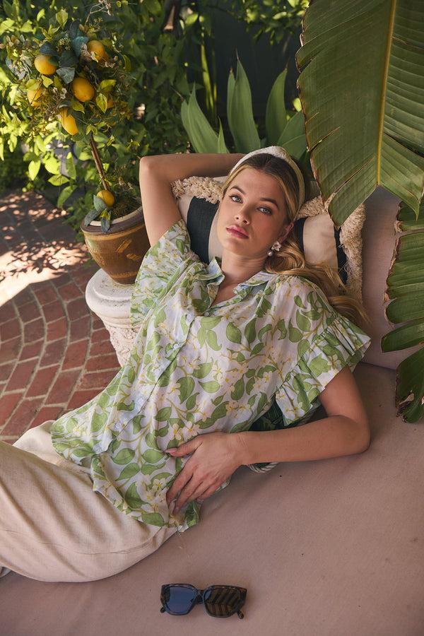 sugarlips Kiany Floral Ina Button Up Top