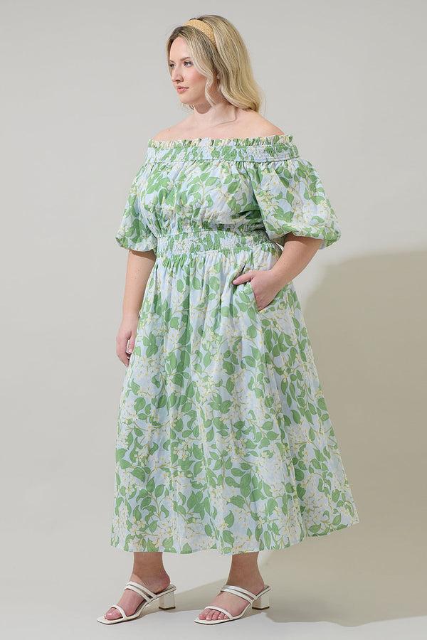 Sugarlips Kiany Floral Magna Town Midi Dress Curve