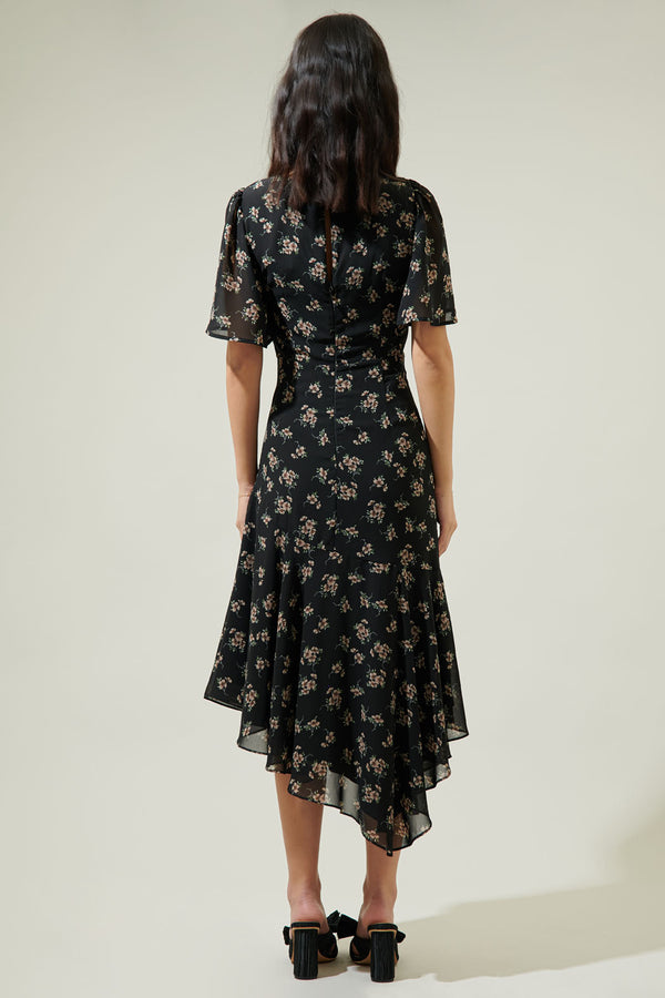 Sugarlips Kim Balboa Asymmetrical Midi Dress