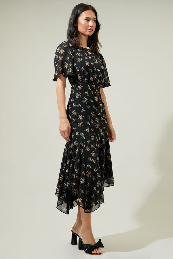 Sugarlips Kim Balboa Asymmetrical Midi Dress