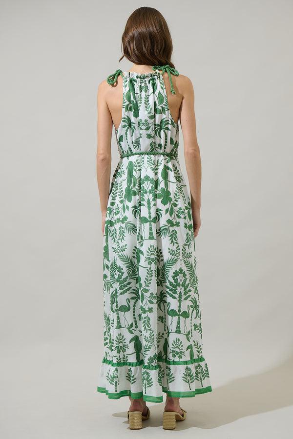 Sugarlips Kimana Floral Halter Neck Maxi Dress