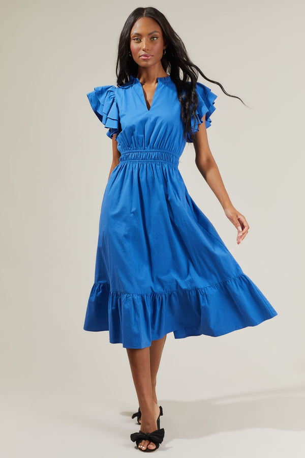 sugarlips Kinny Poplin Maxi Dress