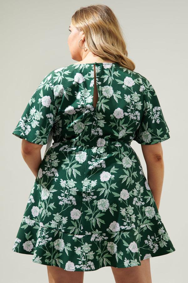 Sugarlips Kirby Floral Flouncy Mini Dress Curve