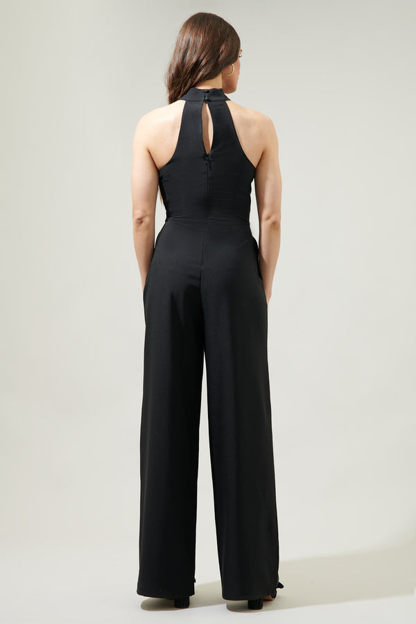 Sugarlips Korine Kaylee Sleeveless Halter Jumpsuit