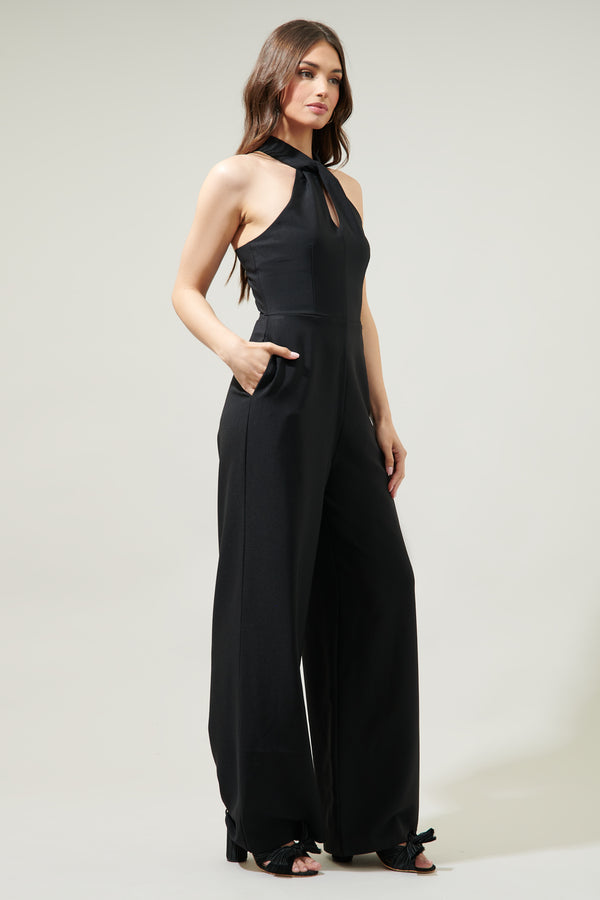 Sugarlips Korine Kaylee Sleeveless Halter Jumpsuit