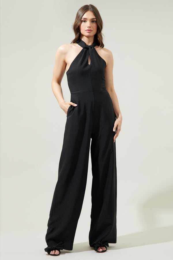sugarlips Korine Kaylee Sleeveless Halter Jumpsuit