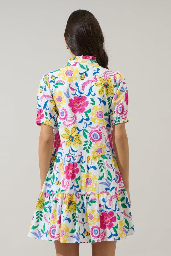 Sugarlips Kress Floral Domis Shift Mini Dress