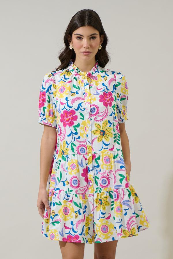 sugarlips Kress Floral Domis Shift Mini Dress