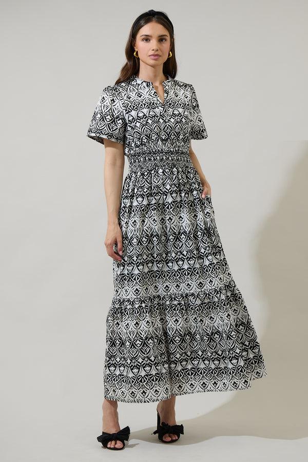 sugarlips La Palma Floral Belraj Poplin Maxi Dress