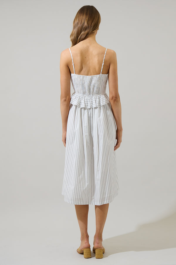 Sugarlips Lana Striped Kohler Midi Dress