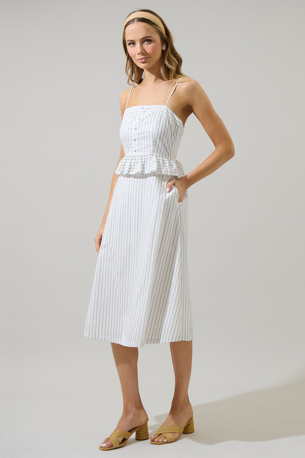Sugarlips Lana Striped Kohler Midi Dress
