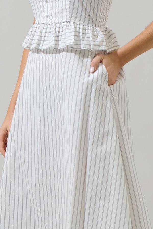 Sugarlips Lana Striped Kohler Midi Dress