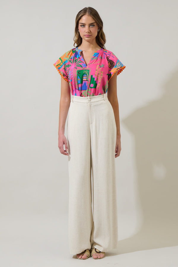 Sugarlips Lanus City Ayla Split Neck Top