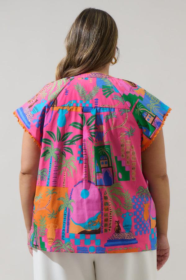 Sugarlips Lanus City Ayla Split Neck Top Curve