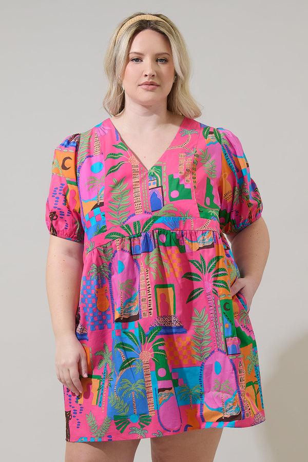 sugarlips Lanus City Jerome Shift Mini Dress Curve