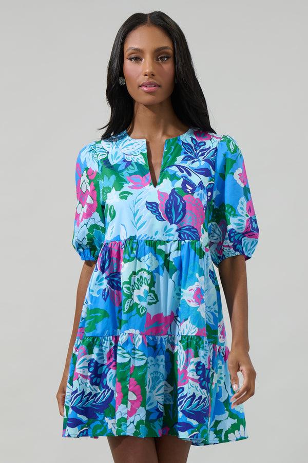 Sugarlips Lavera Floral Maine Poplin Mini Dress