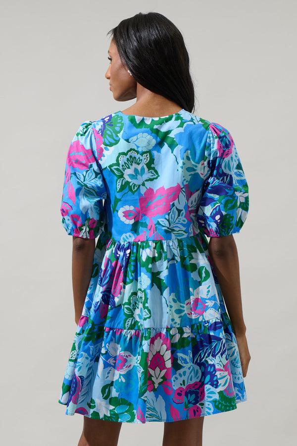 Sugarlips Lavera Floral Maine Poplin Mini Dress