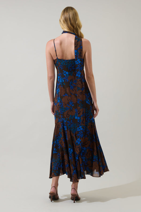 Sugarlips Lebanon Floral Hagny Pleated Midi Dress